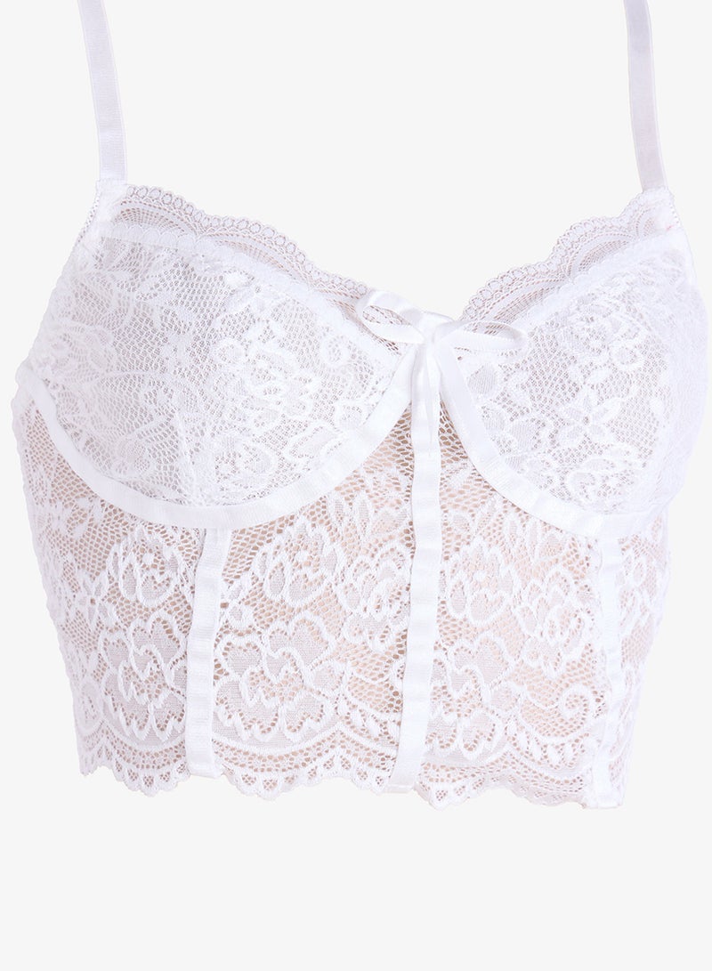 جينجر طقم مشد دانتيل حمالة صدر وشورت قطعتين - Image 5